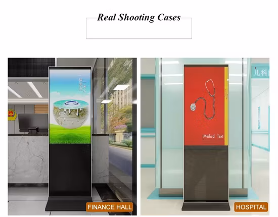 OLED 55 Inch Stand Monitor Kiosk Network Video Player Terminal Touch Screen Advertising Display Interactive LCD Digital Signage Transparent Laptop Screen